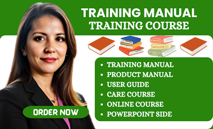 Gig Preview - Create training manual, instruction manual training course creation workbook