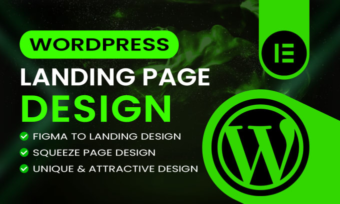 Gig Preview - Create wordpress landing page design, squeeze page or sales funnel by elementor