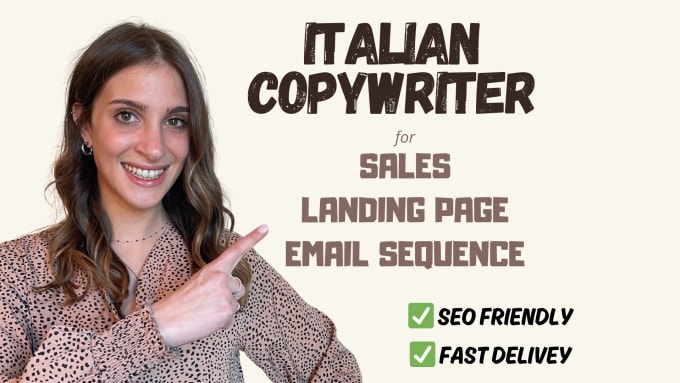 Bestseller - be your italian SEO copywriter for ads, email and sales page