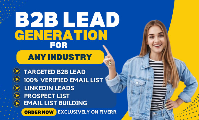 Gig Preview - Do targeted b2b lead generation linkedin leads prospect email list building