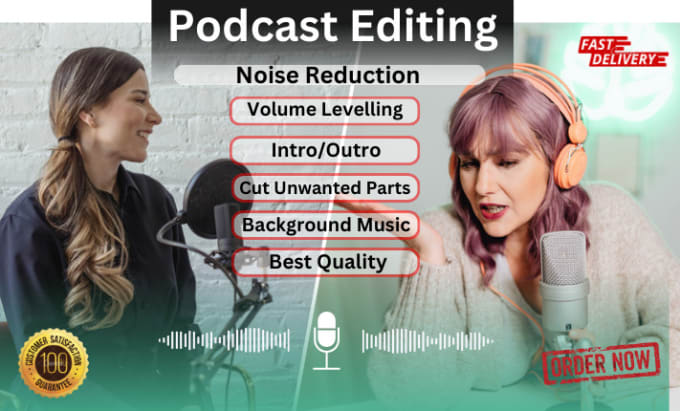 Gig Preview - Be your audio podcast editor specialist