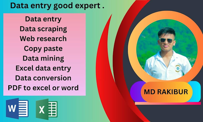 Gig Preview - Do expert in data entry, typing, copy paste, email reachers