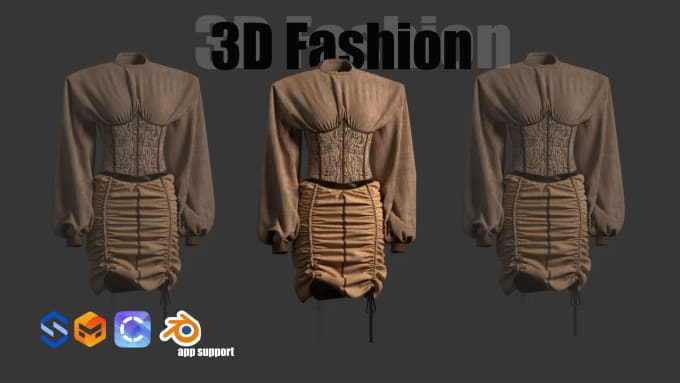 Gig Preview - Make clo 3d clothes modeling , texturing and animation