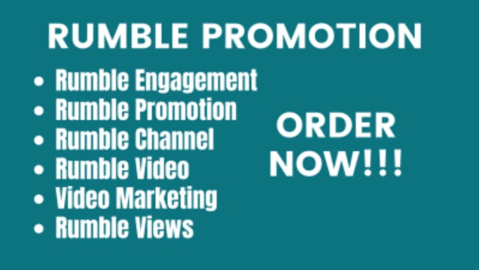 Gig Preview - Do organic rumble video promotion rumble channel, rumble followers views