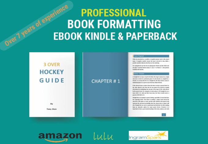 Gig Preview - Do professional book formatting kindle and paperback