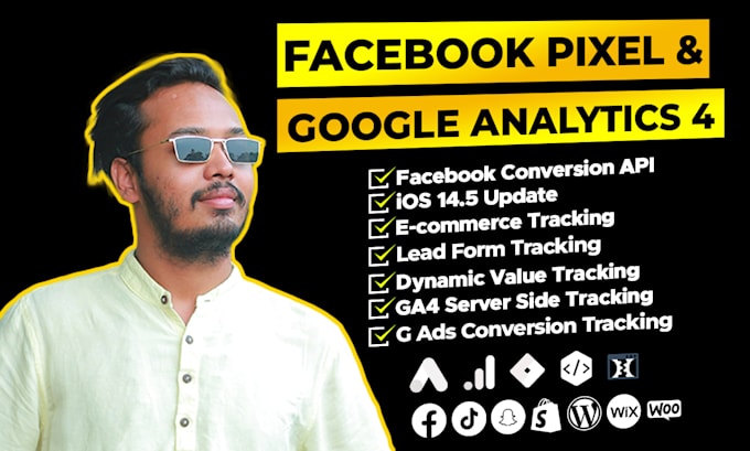 Gig Preview - Setup facebook pixel conversion API, google analytics 4 ecommerce tracking GTM