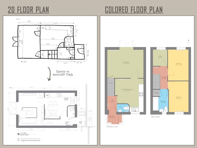 Gig Preview - Do 2d floor plan elevations sections and all drawings in autocad