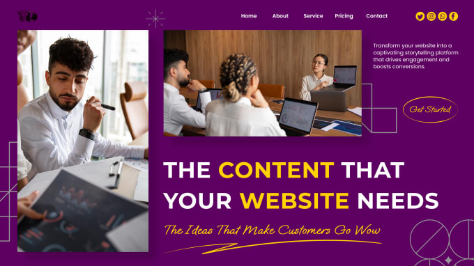 Gig Preview - Create compelling website content