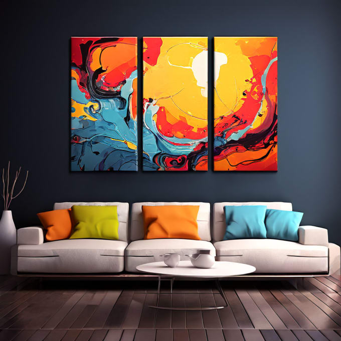 Gig Preview - Design modern canvas wall art and abstract art