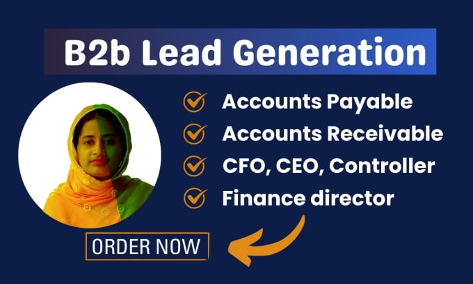 Gig Preview - Do b2b lead generation for account payable, receivable,cfo,CEO,controller leads