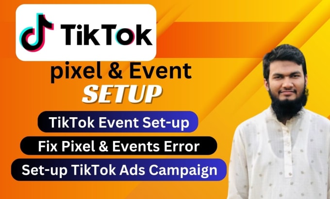 Gig Preview - Setup tiktok pixel conversion API,tiktok ads conversion, tiktok events tracking