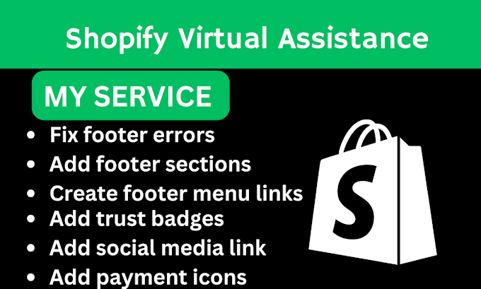 Gig Preview - Shopify virtual assistant shopify sales marketing expert shopify store manager