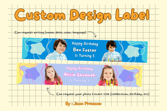 Gig Preview - Create a mineral bottle label design about a birthday