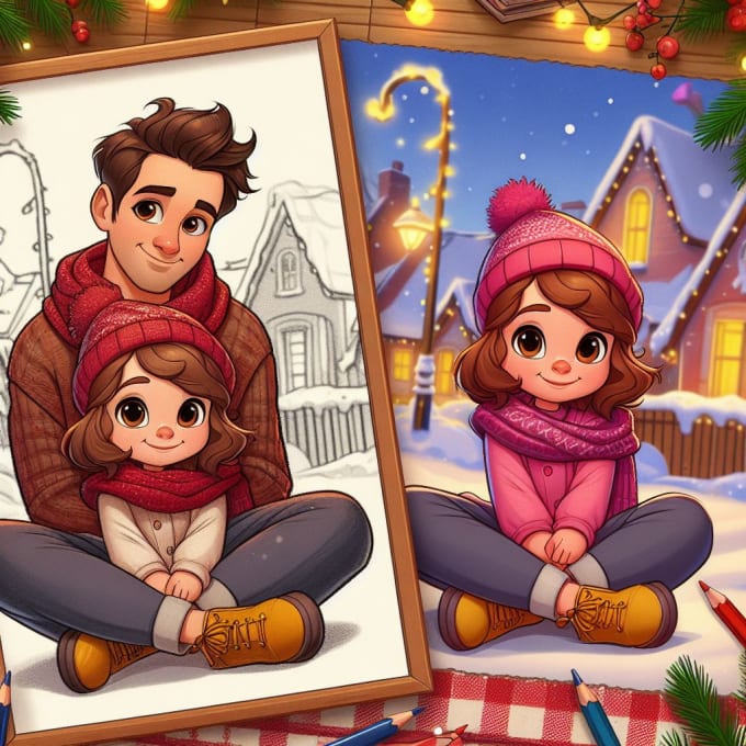 Gig Preview - Draw your portrait into a cozy disney style cartoon