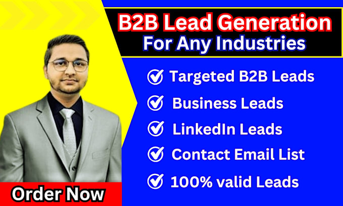 Gig Preview - Do b2b lead generation and find email addresses for any industries