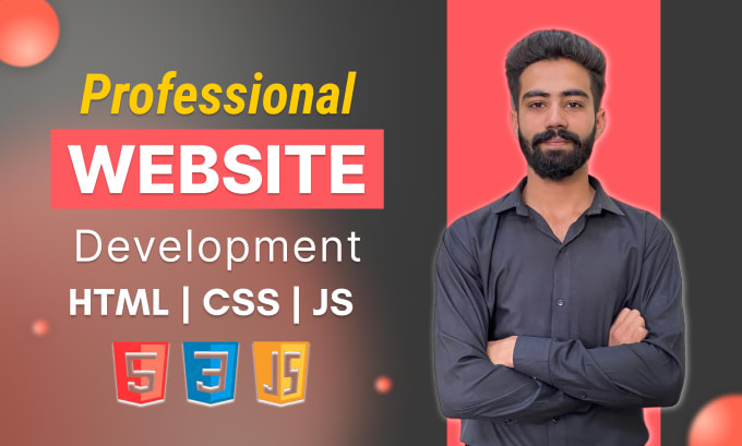 Gig Preview - Develop professional website using HTML CSS javascript