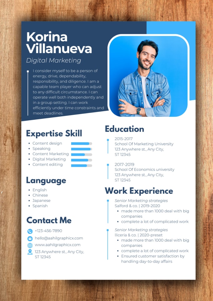 Gig Preview - Design CV and resume according client choice