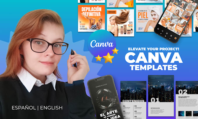 Gig Preview - Design editable canva templates for any kind of projects