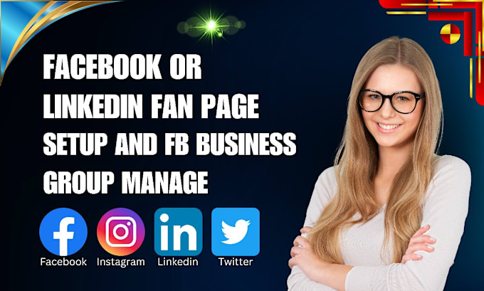 Gig Preview - Setup linkedin or facebook business group and fb fan page