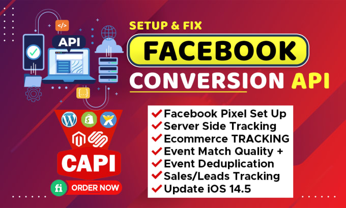 Gig Preview - Set up facebook pixel conversion API and ga4 server side tracking for shopify