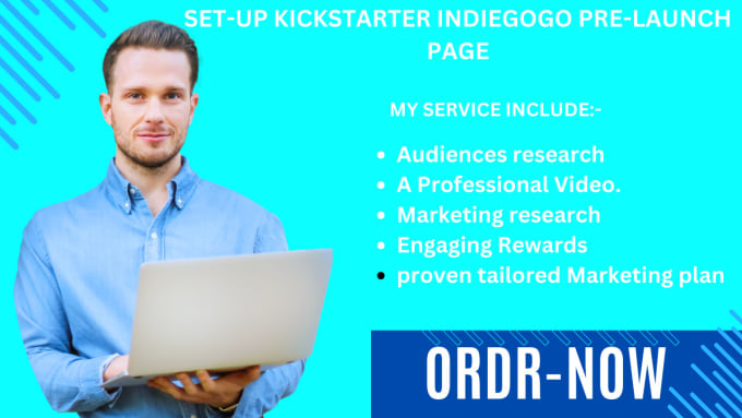 Gig Preview - Design and setup kickstarter indiegogo crowdfunding campaign pre launchpage