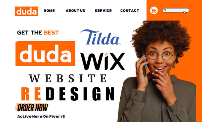 Gig Preview - Develop duda website design or redesign duda website for your business tilda wix