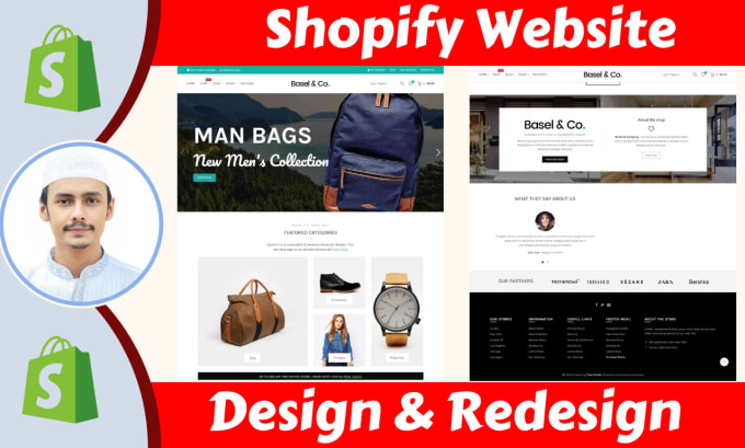 Gig Preview - Design shopify website and high converting shopify store