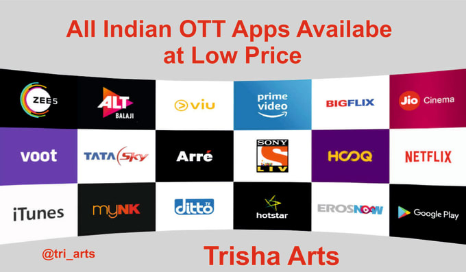 Gig Preview - Buy and subscribe indian ott apps for you