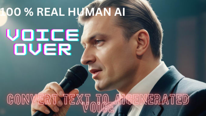 Gig Preview - Create real human like ai voice over text to speech