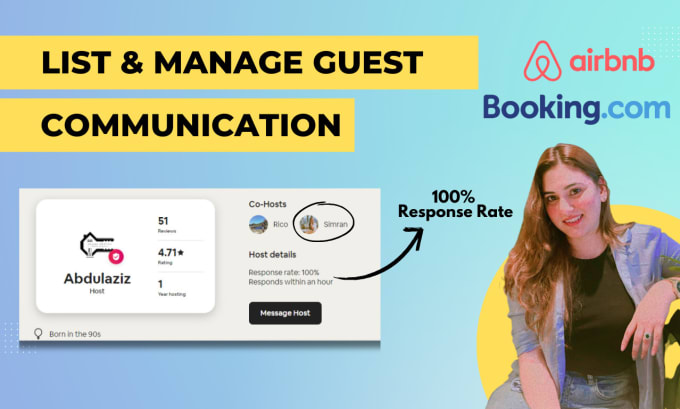 Gig Preview - Optimize listings and handle guest communication on airbnb booking com