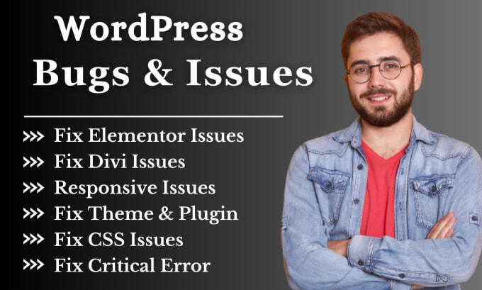 Gig Preview - Fix wordpress issues bug critical errors, elementor pro, divi website expert