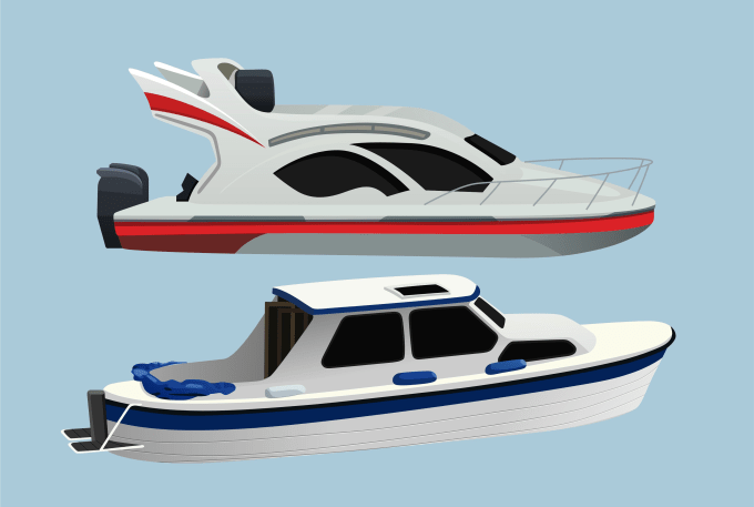 Gig Preview - Draw boat into vector art illustration