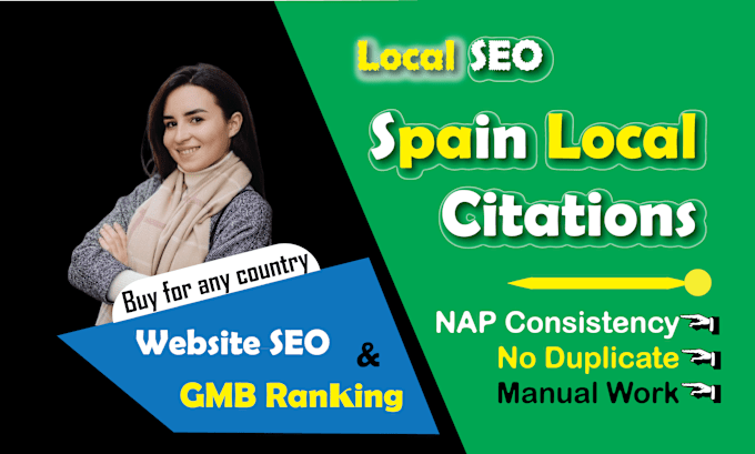 Gig Preview - Do spain local citations for local SEO google maps