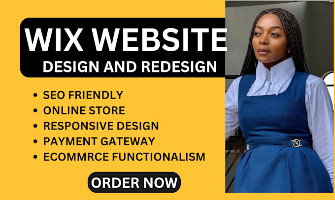 Gig Preview - Do wix website design or redesign wix website,  ecommerce website wix newsletter