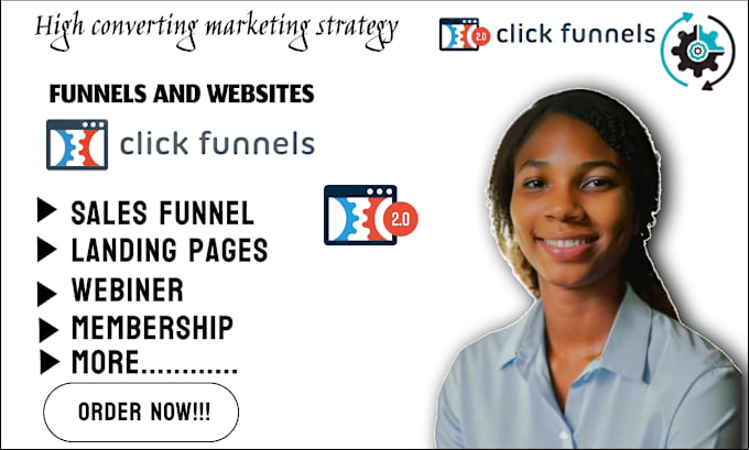 Gig Preview - Design expert clickfunnels sales funnel landing page click website 2 0 webinar