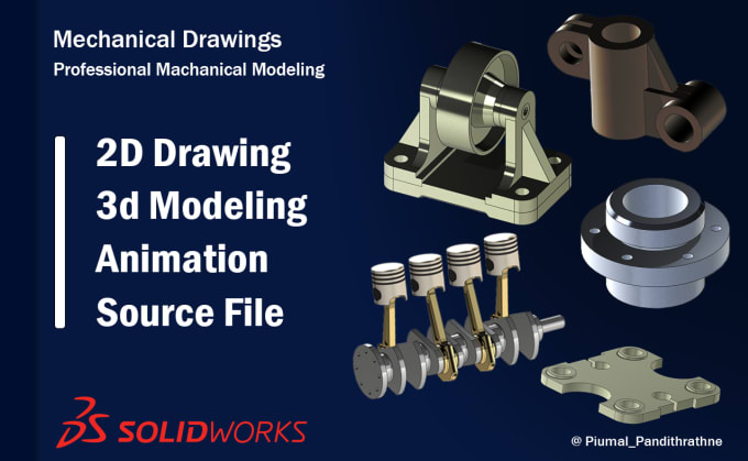 Bestseller - do mechanical 3d modeling, part design with solidworks