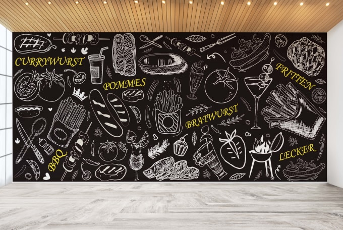 Gig Preview - Do office, restaurant, home wall art, doodle, mural typography