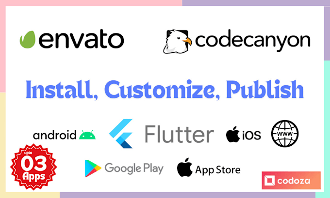 Bestseller - install, customize, reskin, publish flutter android ios web codecanyon envato