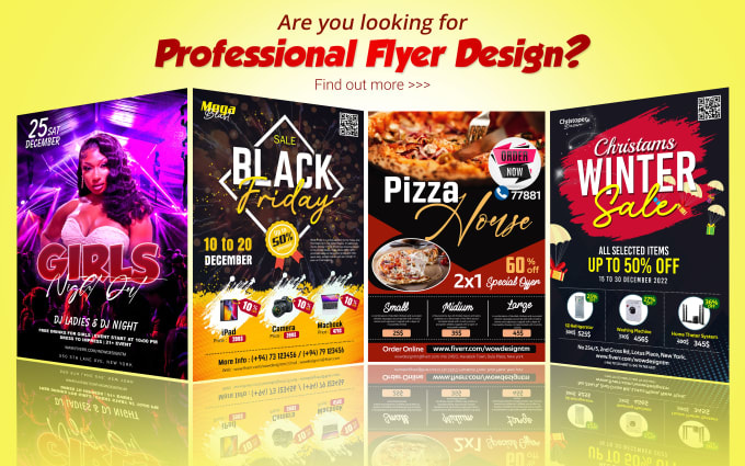 Gig Preview - Design professional 2 flyer designs in 12 hours