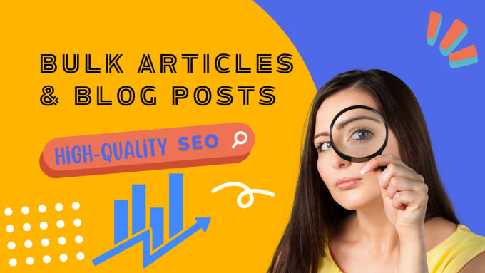 Gig Preview - Write high quality SEO blog post, bulk articles and, wordpress blogs with images