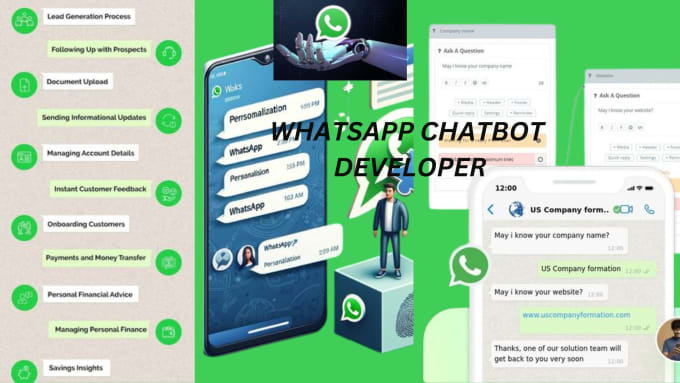 Gig Preview - Create whatsapp ai chatbot, website bot by using python