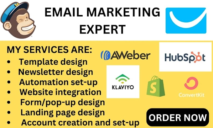 Gig Preview - Do convertkit email marketing landing page email template automation setup