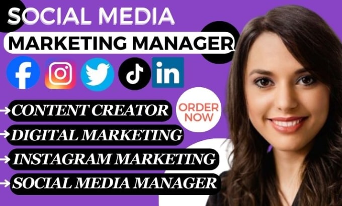 Gig Preview - Be your professional social media marketing manager and content creator