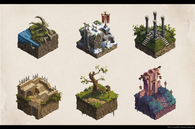 Gig Preview - Draw isometric environment for your boardgame or videogame