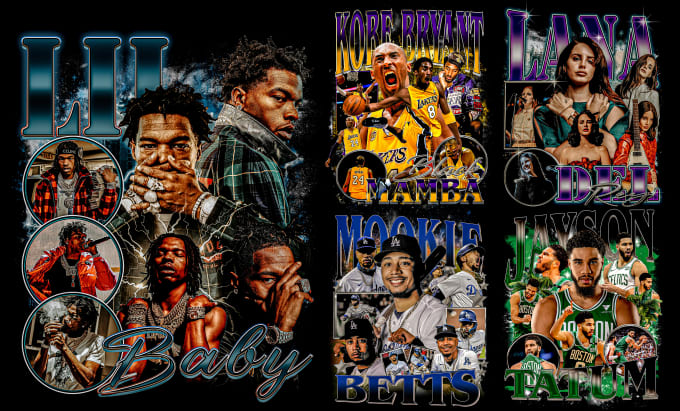 Gig Preview - 90s crazy vintage old school bootleg rap tee design