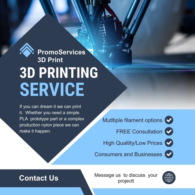 Gig Preview - 3d print your idea into reality using quality filaments at a price that fits you