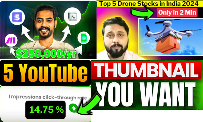 Gig Preview - Make finance thumbnail design for youtube in 1 hour