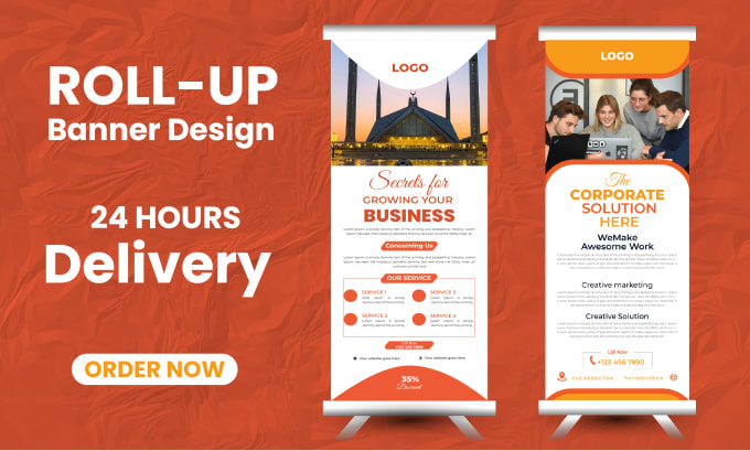 Gig Preview - Design outstanding eye catching roll up banners