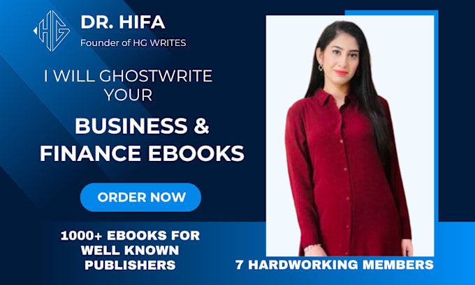 Gig Preview - Your business or finance ebooks ghostwriter