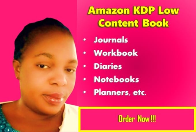 Gig Preview - Design kdp low content book, amazon kdp, journal, kdp, amazon, low content book